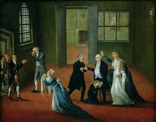 Ludwig XVI. (1754-93) verabschiedet sich von seiner Familie, 20. Januar 1793